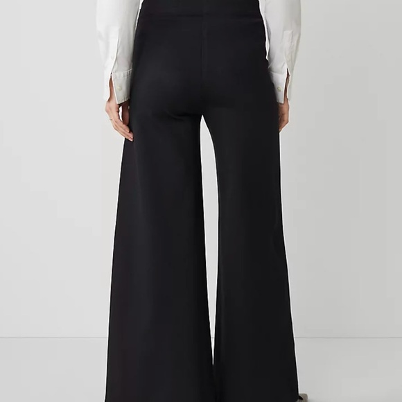 Ann Taylor The Sailor Dramatic Black Wide-Leg Stretchy Trousers Pants Size 16P - Picture 2 of 15